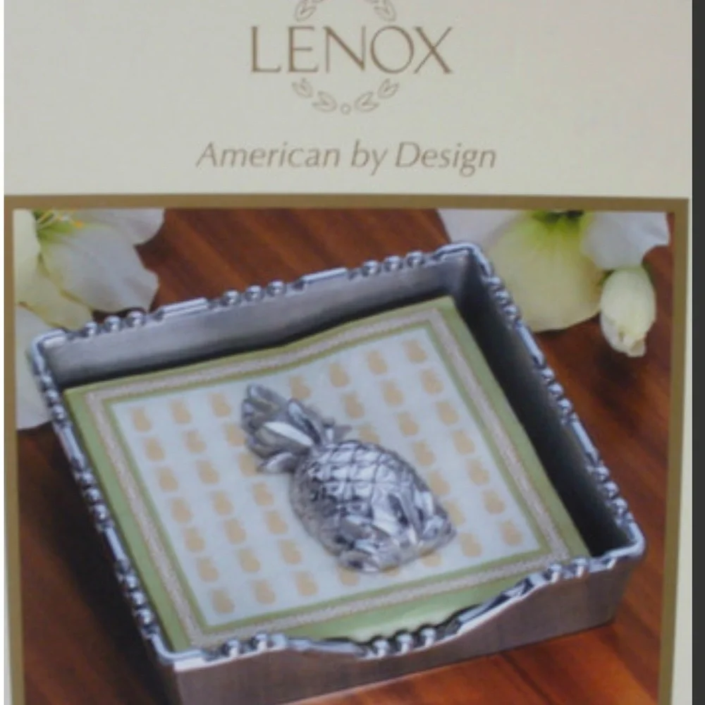 Lenox Everyday Soirée Napkin Box Pineapple